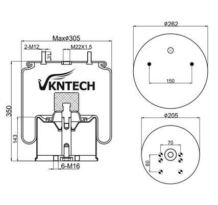 TRAILER  AIR SPRING REPLACED BY BPW 30K 05.429.42.41.1 05.429.42.28.1  Contitech 940MB  Firestone W01-M58-8609 1T17D-4.3  Goodyear 1R11-763 1R11-712  Dunlop D11B31 VKNTECH 1K8609