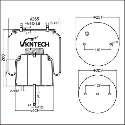 CÁMARA DE AIRE SCANIA 1440305 492680 Goodyear 556028561 Phoenix 1DF20A-2 SUSTITUIR POR VKNTECH 1K6305