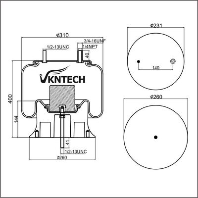 RESORTE NEUMÁTICO Watson & Chalin AS-0061 Firestone W01-358-9243 Goodyear 1R12-480 REEMPLAZAR POR VKNTECH 1K9243