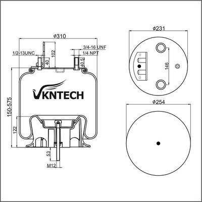 La fuente de aire Firestone W01-358-9786 Sustitución por VKNTECH 1K9876